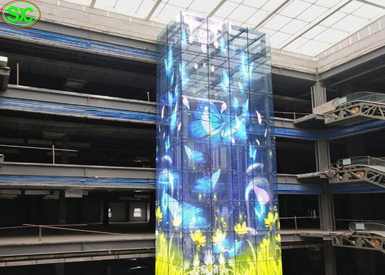 شاشة LED شفافة P3.9 P7.8 داخلية 5000cd / m2