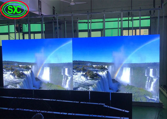 زاوية عرض واسعة تأجير P1.923 1R1G1B عرض LED داخلي ملون مناسب للمراكز التجارية والساحات