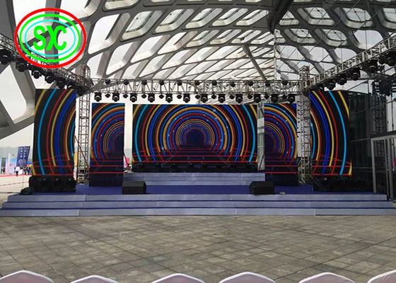 سعر جيد HD خزانة 576 * 576 مم P6 تأجير شاشة LED خارجية للمعارض الانترنت