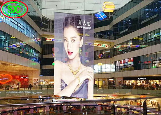 سعر جيد P3.91-7.82mm شاشة LED شفافة لجدران الستائر الزجاجية الانترنت