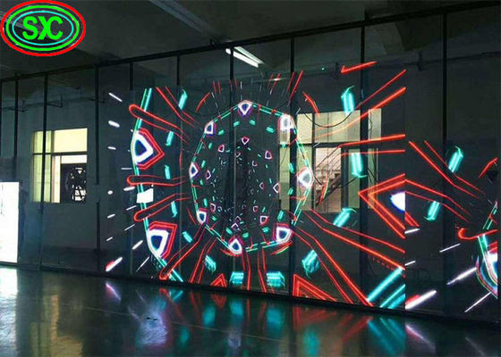 سعر جيد زجاج داخلي 1000 مم × 500 مم P3.91 جدار LED شفاف الانترنت