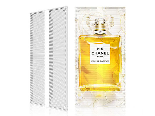 SMD P3.91 1000 * 500mm شاشة شاشة LED شفافة مثبتة على نافذة زجاجية للمخزن التجاري