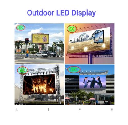 سعر جيد شاشة LED خارجية لتوفير الطاقة بالألوان الكاملة P10 IP65 للإعلان الانترنت