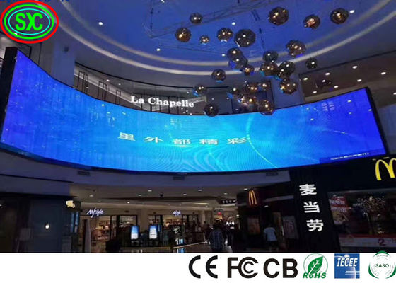 سعر جيد 1100cd/M2 داخلي P3.91 شاشة LED المرحلة المنحنية 240W/M2 شاشة خلفية المسرح الانترنت