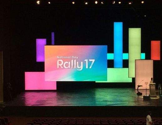 داخلي P4.81 SMD1921 المرحلة أدى الجدار الفيديو 1R1G1B IP65