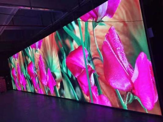 داخلي p4.81 500x500 مم خزانة كاملة الألوان شاشة LED المرحلة الخلفية تأجير HD