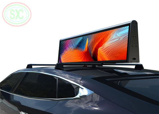 لافتة سقف سيارة أجرة LED ملونة مزدوجة الجوانب P5 مقاس 960x320 مم مقاومة للماء IP67