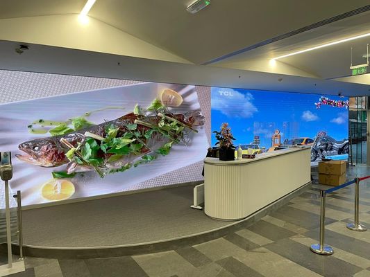 سعر جيد شاشة عرض LED رقمية مرنة عالية الدقة P4.8 شاشة LED خارجية ، خزانة 500 × 500 مم ، معدل تحديث 1920 هرتز ، سطوع 5600 الانترنت