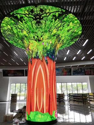 منحني P4.81 6500cd شاشات LED لمرحلة السطوع 500 مم * 500 مم خزانة 1R1G1B ， 3840 هرتز معدل التحديث ， Novastar contorl