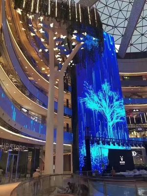 سعر جيد P3.91 LED شاشة عرض فيديو شفافة داخلية 500x1000mm 1920hz تحديث زجاج النافذة شاشة LED للإعلان الانترنت