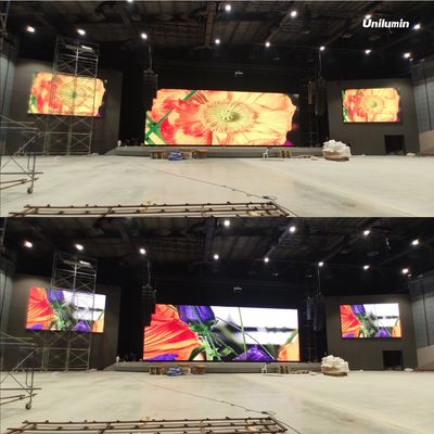 سعر جيد لوحة عرض LED داخلية عالية الدقة P5 بالألوان الكاملة RGB 3 في سطوع 1،1500 ， خزانة 640x640 مم ， نظام Novastar الانترنت