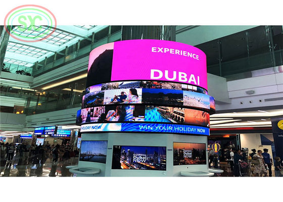 سعر جيد ارتفاع معدل التحديث في الهواء الطلق P3.91 شاشة LED منحنية G- مصدر طاقة الطاقة الانترنت