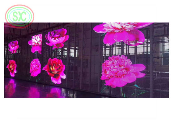 سعر جيد كامل اللون SMD شفاف شاشة LED الستار P3.91 للإعلان نافذة الانترنت
