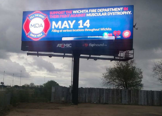 لوحة الإعلانات الخارجية LED بالألوان الكاملة p8 مع شاشة عرض خارجية LED خزانة حديدية مضادة للتآكل