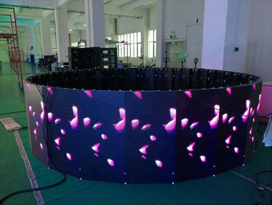 سعر جيد P3.91 Smart Soft Modules Curved Led Video Wall للداخل الانترنت