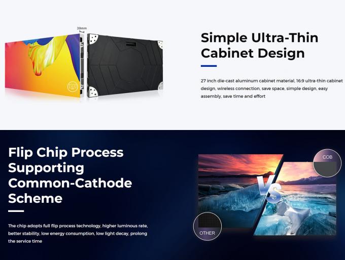 نظام التحكم في نوفا ستار 600*337.5ملم ألومنيوم مصبوب بالصقيع شاشة LED صغيرة المسافة للإعلانات P0.9 P1.25 P1.56 16 9 3