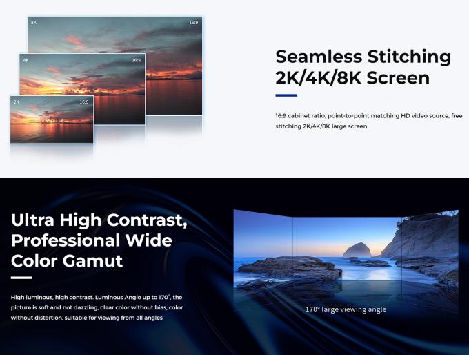 نظام التحكم في نوفا ستار 600*337.5ملم ألومنيوم مصبوب بالصقيع شاشة LED صغيرة المسافة للإعلانات P0.9 P1.25 P1.56 16 9 4