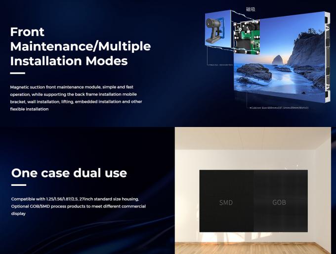 نظام التحكم في نوفا ستار 600*337.5ملم ألومنيوم مصبوب بالصقيع شاشة LED صغيرة المسافة للإعلانات P0.9 P1.25 P1.56 16 9 5