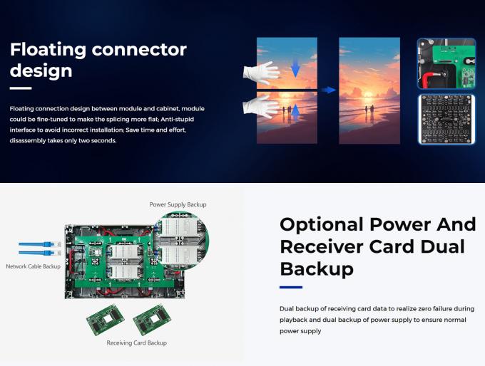 نظام التحكم في نوفا ستار 600*337.5ملم ألومنيوم مصبوب بالصقيع شاشة LED صغيرة المسافة للإعلانات P0.9 P1.25 P1.56 16 9 6
